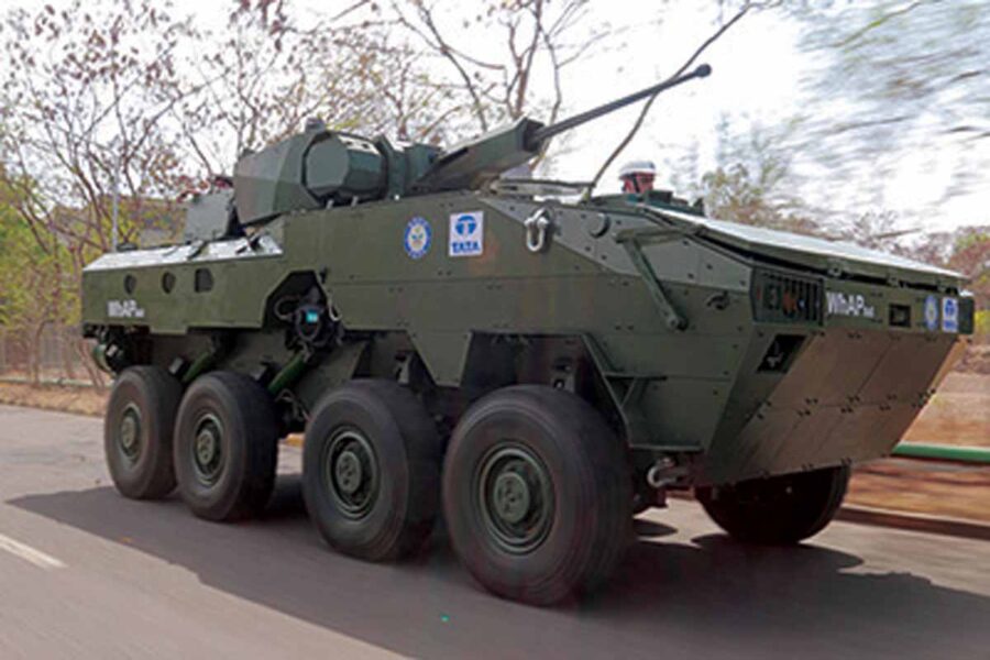 DRDO Tata's WhaP Wheeled Armoured Protection Vehicle.